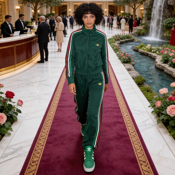 adidas Tops - Adidas Women’s Originals Track Set Jacket M Pants L Team Dark Green Bold